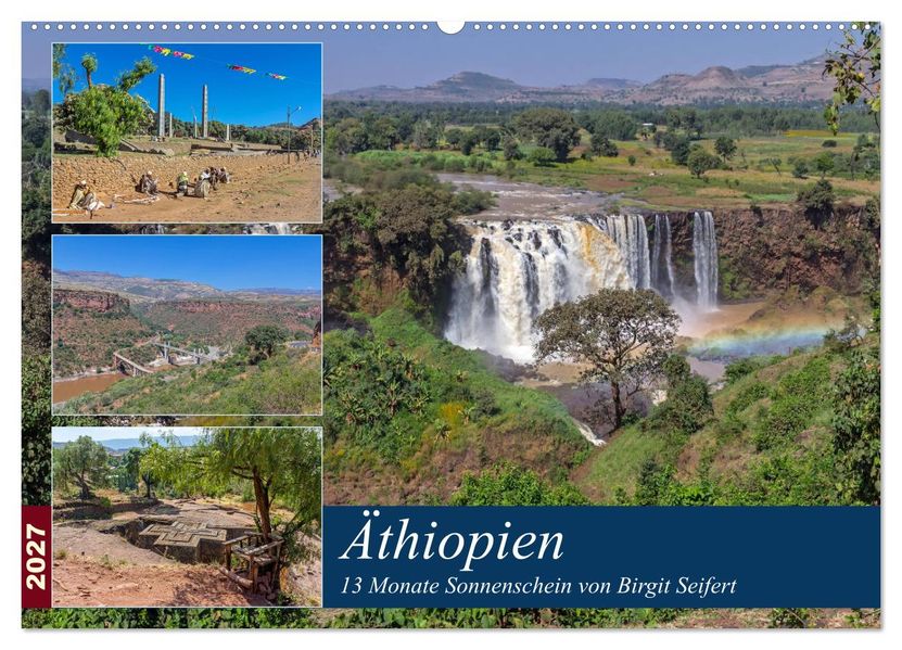 Äthiopien - 13 Monate Sonnenschein (Wandkalender 2027 DIN A2 quer) CALVENDO Monatskalender