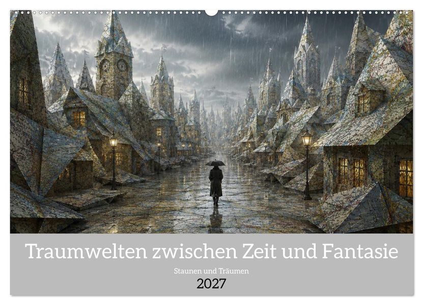 Traumwelten zwischen Zeit und Fantasie (Wandkalender 2027 DIN A2 quer) CALVENDO Monatskalender