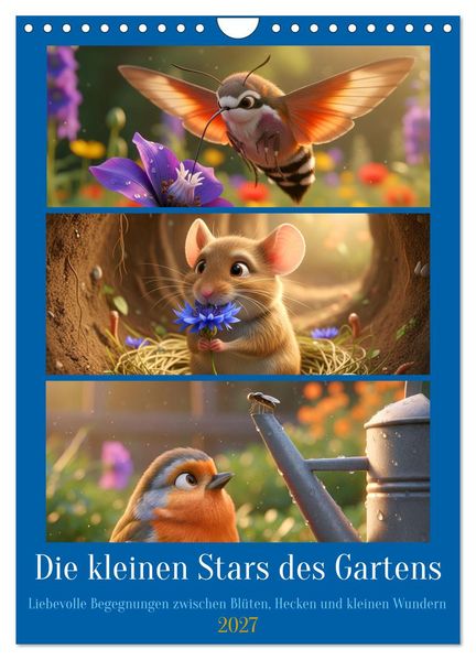 Die kleinen Stars des Gartens (Wandkalender 2027 DIN A4 hoch) CALVENDO Monatskalender