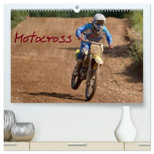 Motocross - Terminplaner (hochwertiger Premium Wandkalender 2027 DIN A2 quer) Kunstdruck in Hochglanz