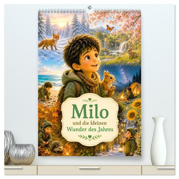 Milo und die kleien Wunder des Jahres (hochwertiger Premium Wandkalender 2027 DIN A2 hoch) Kunstdruck in Hochglanz