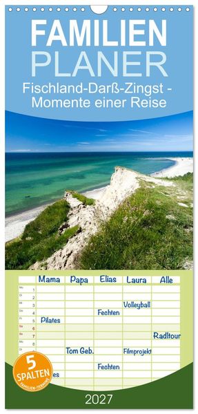 Familienplaner 2027 - Fischland-Darß-Zingst - Momente einer Reise mit 5 Spalten (Wandkalender 21 x 45 cm) CALVENDO