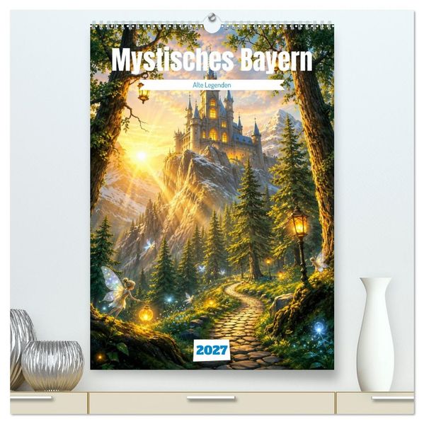 Mystisches Bayern - Alte Legenden (hochwertiger Premium Wandkalender 2027 DIN A2 hoch) Kunstdruck in Hochglanz