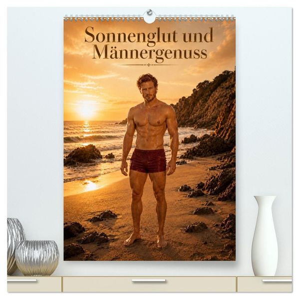 Sonnenglut und Mannergenuss (hochwertiger Premium Wandkalender 2027 DIN A2 hoch) Kunstdruck in Hochglanz