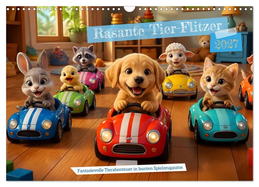 Rasante Tier-Flitzer (Wandkalender 2027 DIN A3 quer) CALVENDO Monatskalender
