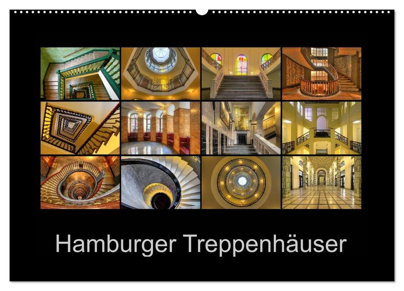 Hamburger Treppenhäuser (Wandkalender 2027 DIN A2 quer) CALVENDO Monatskalender