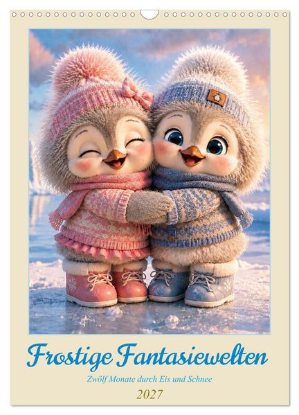 Frostige Fantasiewelten (Wandkalender 2027 DIN A3 hoch) CALVENDO Monatskalender
