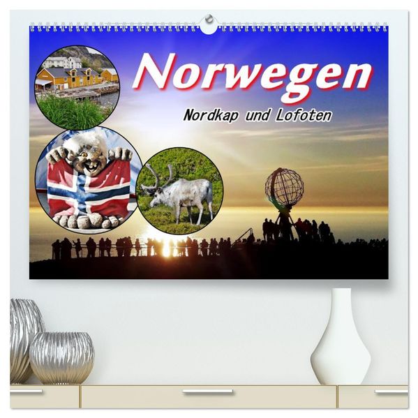 Norwegen Nordkap und Lofoten (hochwertiger Premium Wandkalender 2027 DIN A2 quer) Kunstdruck in Hochglanz