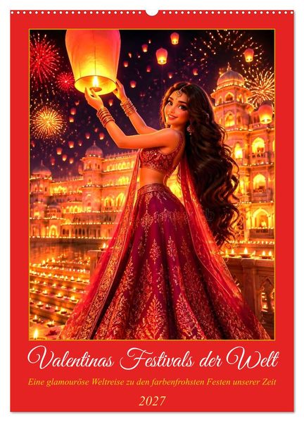 Valentinas Festivals der Welt (Wandkalender 2027 DIN A2 hoch) CALVENDO Monatskalender