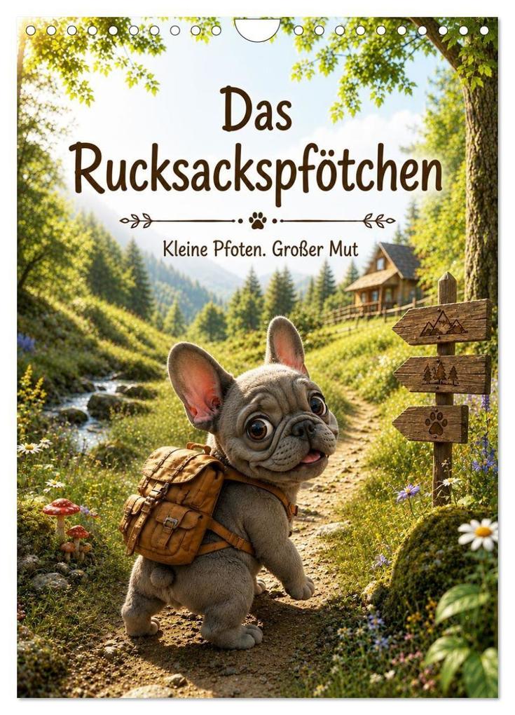 Das Rucksackpfötchen (Wandkalender 2027 DIN A4 hoch) CALVENDO Monatskalender