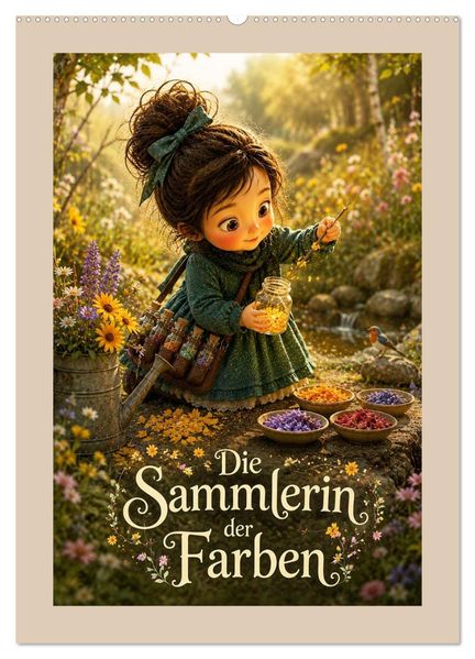 Die Sammlerin der Farben (Wandkalender 2027 DIN A2 hoch) CALVENDO Monatskalender