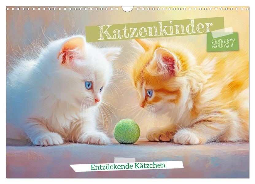 Katzenkinder - Entzückende Kätzchen (Wandkalender 2027 DIN A3 quer) CALVENDO Monatskalender