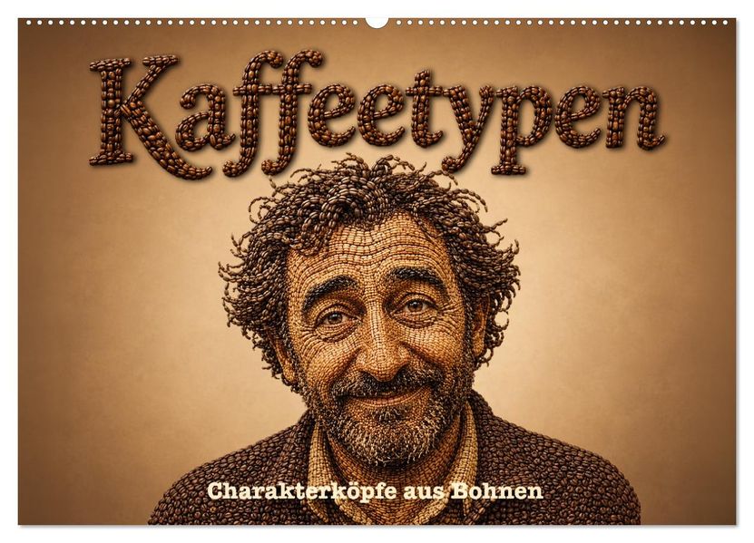 Kaffeetypen - Charakterköpfe aus Bohnen (Wandkalender 2027 DIN A2 quer) CALVENDO Monatskalender