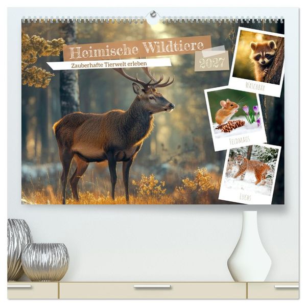 Heimische Wildtiere - Das Vermächtnis der Natur (hochwertiger Premium Wandkalender 2027 DIN A2 quer) Kunstdruck in Hochglanz