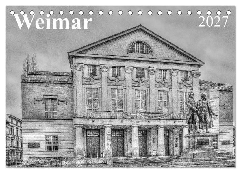Weimar (Tischkalender 2027 DIN A5 quer) CALVENDO Monatskalender