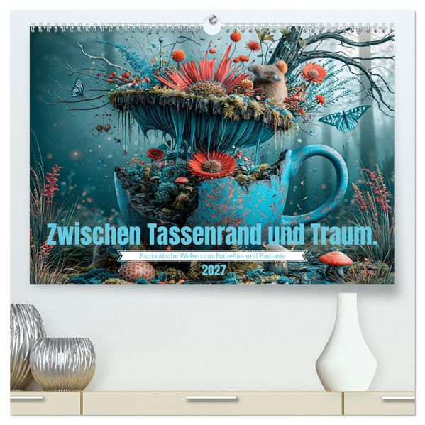 Zwischen Tassenrand und Traum (hochwertiger Premium Wandkalender 2027 DIN A2 quer) Kunstdruck in Hochglanz