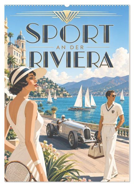 Sport an der Riviera (Wandkalender 2027 DIN A2 hoch) CALVENDO Monatskalender