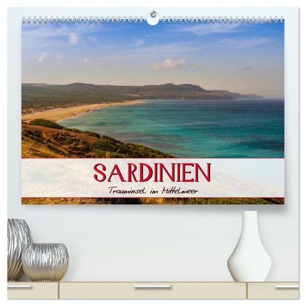 Sardinien Panoramakalender / CH-Version (hochwertiger Premium Wandkalender 2027 DIN A2 quer) Kunstdruck in Hochglanz