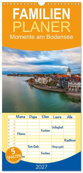 Familienplaner 2027 - Momente am Bodensee mit 5 Spalten (Wandkalender 21 x 45 cm) CALVENDO