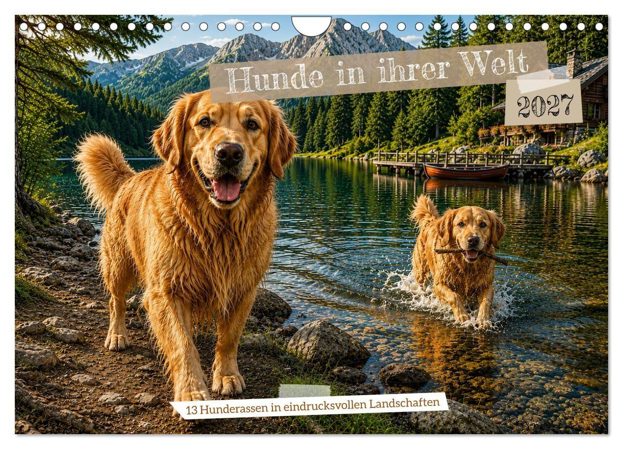Hunde in ihrer Welt (Wandkalender 2027 DIN A4 quer) CALVENDO Monatskalender
