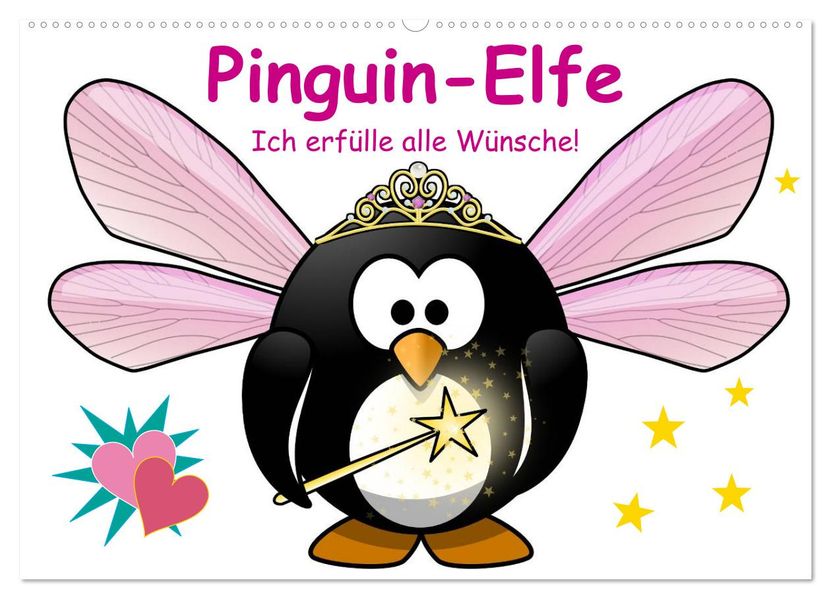 Pinguin-Elfe (Wandkalender 2027 DIN A2 quer) CALVENDO Monatskalender