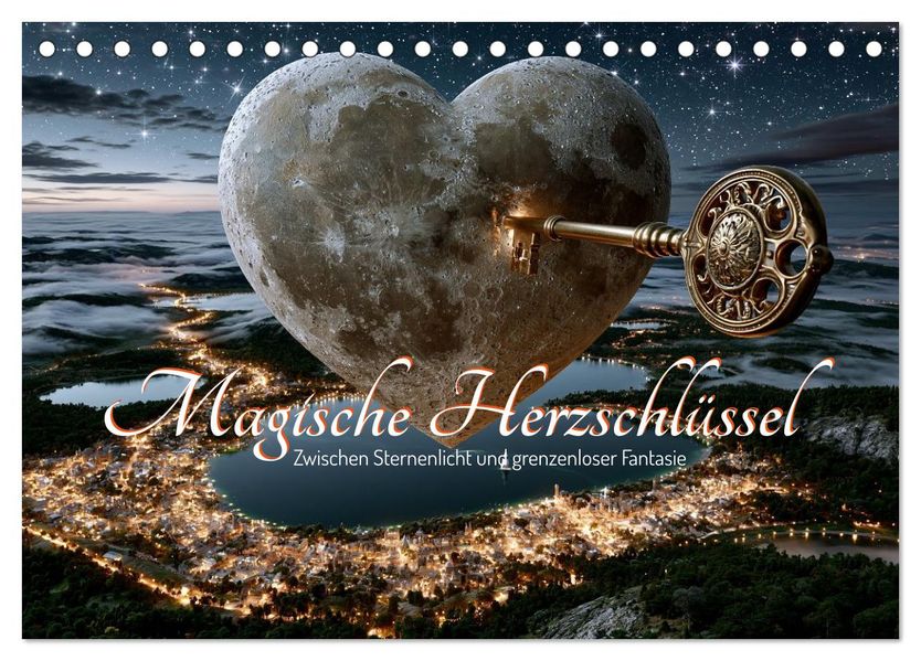 Magische Herzschlüssel. Zwischen Sternenlicht und grenzenloser Fantasie (Tischkalender 2027 DIN A5 quer) CALVENDO Monatskalender