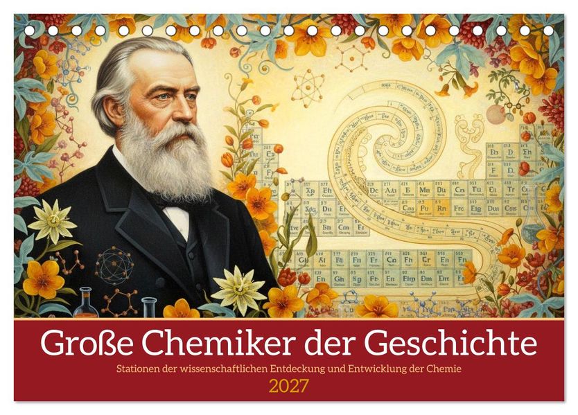 Große Chemiker der Geschichte (Tischkalender 2027 DIN A5 quer) CALVENDO Monatskalender