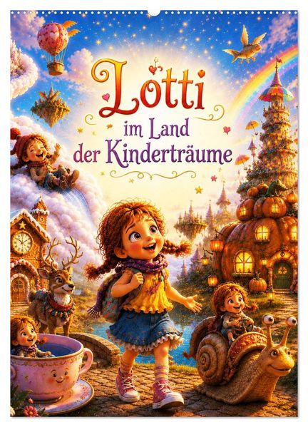 Lotti im Land der Kinderträume (Wandkalender 2027 DIN A2 hoch) CALVENDO Monatskalender