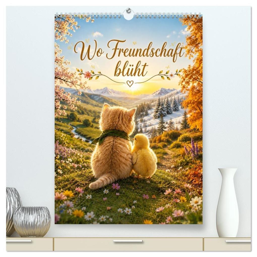 Wo Freundschaft blüht (hochwertiger Premium Wandkalender 2027 DIN A2 hoch) Kunstdruck in Hochglanz