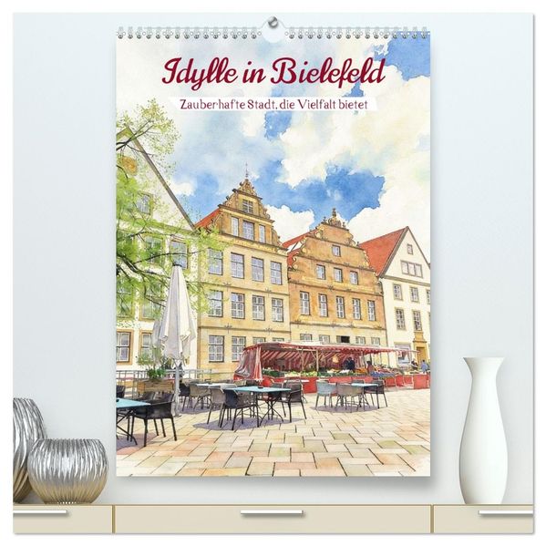 Idylle in Bielefeld (hochwertiger Premium Wandkalender 2027 DIN A2 hoch) Kunstdruck in Hochglanz