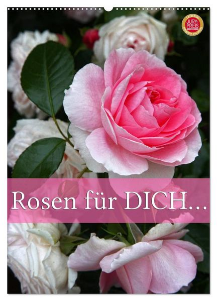 Rosen für DICH / Geburtstagskalender (Wandkalender 2027 DIN A2 hoch) CALVENDO Monatskalender
