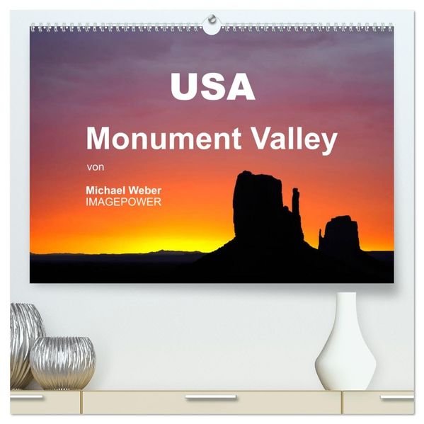 USA - Monument Valley (hochwertiger Premium Wandkalender 2027 DIN A2 quer) Kunstdruck in Hochglanz