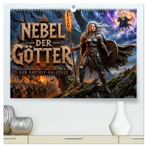 Nebel der Götter - Der Fantasy-Kalender (hochwertiger Premium Wandkalender 2027 DIN A2 quer) Kunstdruck in Hochglanz