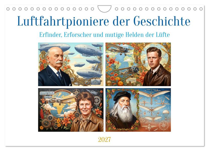Luftfahrtpioniere der Geschichte (Wandkalender 2027 DIN A4 quer) CALVENDO Monatskalender