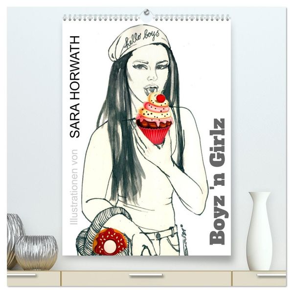 Boyz n Girlz - Illustrationen aus dem jungen Berliner Straßenleben mit einer Gangster Note von SARA HORWATH (hochwertiger Premium Wandkalender 2027 DIN A2 hoch) Kunstdruck in Hochglanz