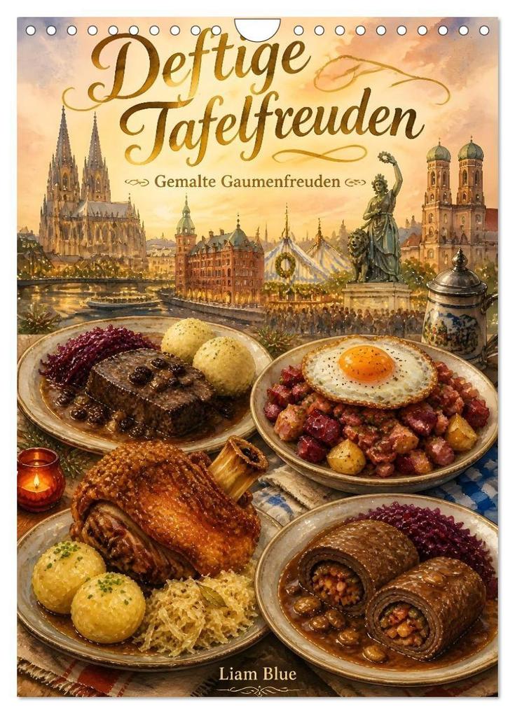 Deftige Tafelfreuden - Gemalte Gaumenfreuden (Wandkalender 2027 DIN A4 hoch) CALVENDO Monatskalender