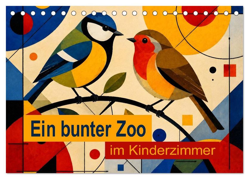 Ein bunter Zoo im Kinderzimmer (Tischkalender 2027 DIN A5 quer) CALVENDO Monatskalender