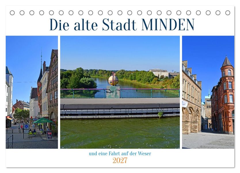 Die alte Stadt MINDEN (Tischkalender 2027 DIN A5 quer) CALVENDO Monatskalender