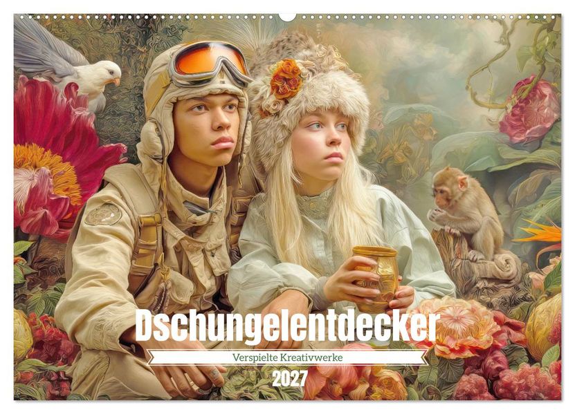 Dschungelentdecker - Verspielte Kreativwerke (Wandkalender 2027 DIN A2 quer) CALVENDO Monatskalender