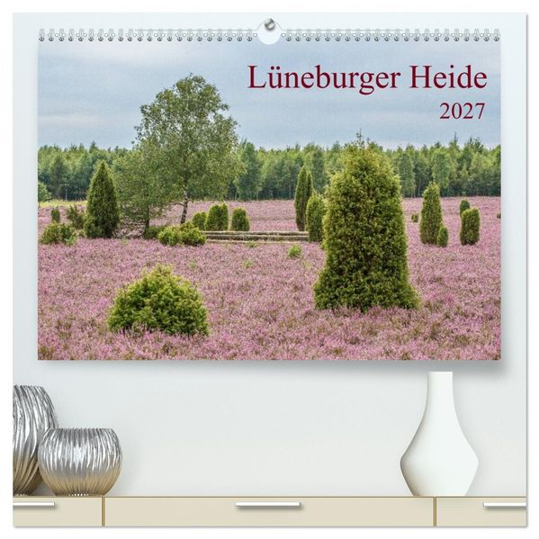 Lüneburger Heide (hochwertiger Premium Wandkalender 2027 DIN A2 quer) Kunstdruck in Hochglanz