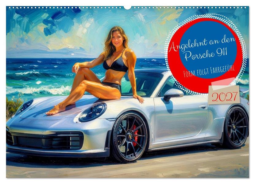 Angelehnt an den Porsche 911 (Wandkalender 2027 DIN A2 quer) CALVENDO Monatskalender