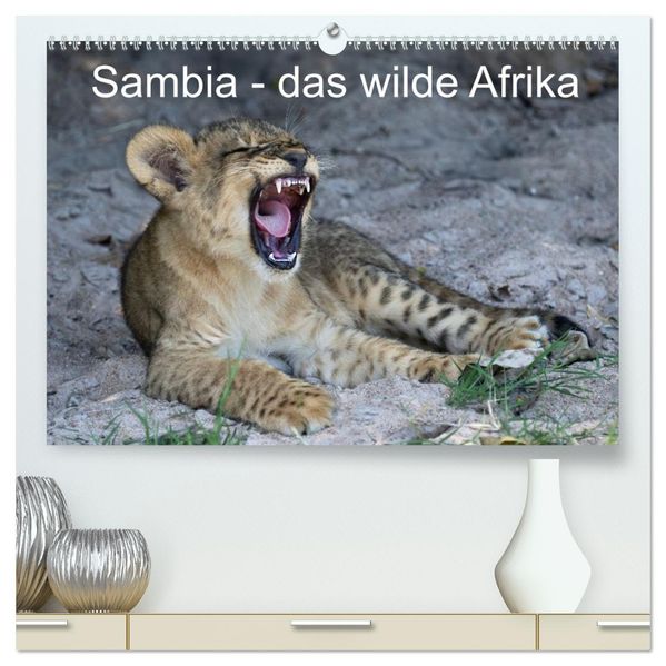 Sambia - das wilde Afrika (hochwertiger Premium Wandkalender 2027 DIN A2 quer) Kunstdruck in Hochglanz
