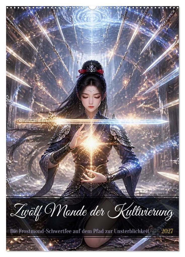 Zwölf Monde der Kultivierung (Wandkalender 2027 DIN A2 hoch) CALVENDO Monatskalender