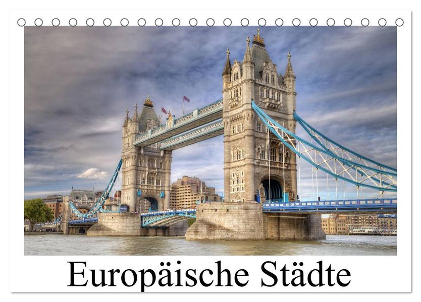 Europäische Städte (Tischkalender 2027 DIN A5 quer) CALVENDO Monatskalender