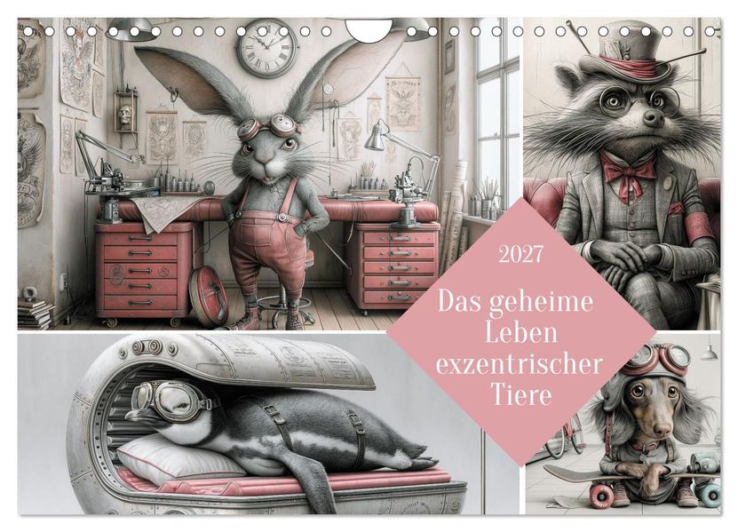 Das geheime Leben exzentrischer Tiere (Wandkalender 2027 DIN A4 quer) CALVENDO Monatskalender