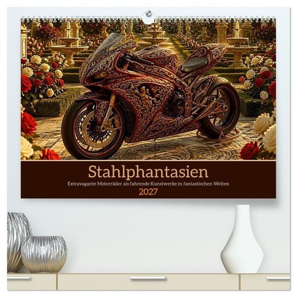Stahlphantasien (hochwertiger Premium Wandkalender 2027 DIN A2 quer) Kunstdruck in Hochglanz