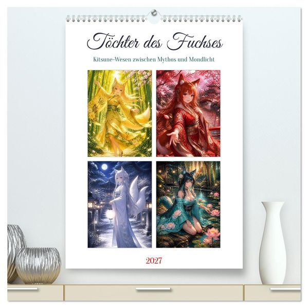 Töchter des Fuchses (hochwertiger Premium Wandkalender 2027 DIN A2 hoch) Kunstdruck in Hochglanz
