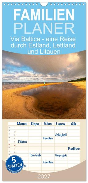 Familienplaner 2027 - Via Baltica - eine Reise durch Estland Lettland und Litauen mit 5 Spalten (Wandkalender 21 x 45 cm) CALVENDO