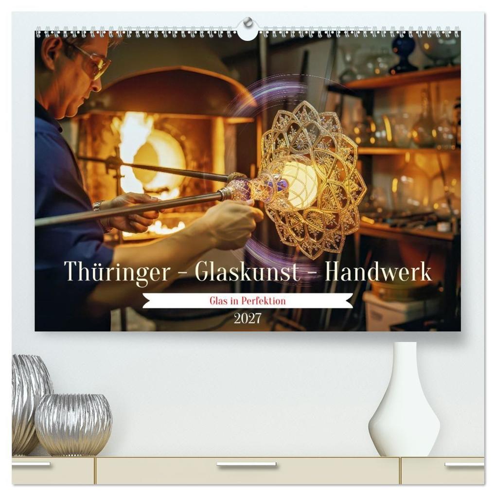 Thüringer - Glaskunst - Handwerk (hochwertiger Premium Wandkalender 2027 DIN A2 quer) Kunstdruck in Hochglanz