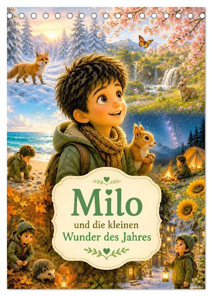 Milo und die kleien Wunder des Jahres (Tischkalender 2027 DIN A5 hoch) CALVENDO Monatskalender